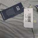 Cutter & Buck Mens Forge Eco Double Stripe Stretch Recycled Mens Big &Tall Polo (4X-Large Tall, Polished/White)