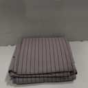 Pinstripe Duvet Cover Queen Size 90''W x 90'' L, Percale 100% Washed Cotton Dark Grey and Black Striped Duvet Cover with Zipper Closure Plus 2 Pillowcases, Oeko TEX Standard Certificated