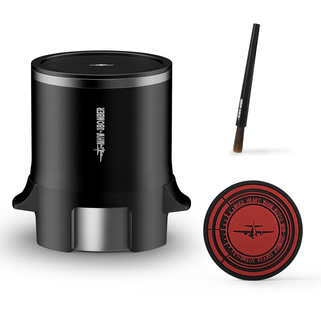 MHW-3BOMBER SE Pro Espresso Shaker Funnel 58mm Coffee Dosing Cup, Espresso Powder Receiver Cup, Black DR5566-OS
