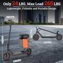 Qlaway Electric Scooter with Seat for Adults, 8.5"/10" Tires, 19/22MPH, 350W/500W Powerful Motor, 15/22 Miles Long Range, Foldable & Portable Commuter Escooter with Dual Braking System, APP Control