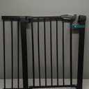 Babelio Baby Gate for Doorways and Stairs, 26-40" Auto Close Dog Gate, PressGuard C5, Easy-Install Pressure Mounted Satey Door, No Drilling Safety Gate for Child and Pets, Black