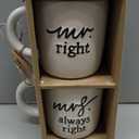 Mud Pie Right Set 16 oz MUGS, White