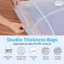 25 Pack Vacuum Storage Bags, Vacuum Sealed Storage Bags (3Jumbo/4Large/6Medium/6Small/6Roll), Space Saver Bag for Clothes, Blanket, Duvets, Pillows, Bedding,Comforters, Travel (Air Pump Not Included)
