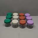 Hoa Kinh 9oz 12Pack Overnight Oats Jars with Lids, Leak Proof Small Jars for Overnight Oats, Cereal, Clear Empty Glass Jar with Lids for Kitchen(Red, Green, Purple and White)