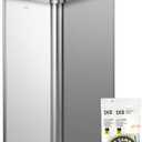 EKO Phantom-T 50 Liter / 13.2 Gallon Vertical Motion Sensor Trash Can, Brushed Stainless Steel Finish