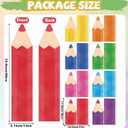 2 x 8 Sheets Back to School Window Clings Decorations Large Colorful Watercolor Pencil Window Clings Stickers Double-Sided First Day of School Classroom Decor for Classroom Home Wall Mirror Glass Decors