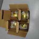 E26 4W Half Chrome Light Dimmable G25(G80), Warm White 2700K 40W Equivalent Led Globe Filament Vintage Anti-Glare Bulbs with Golden Mirror Top for Indoor Home Lighting, AC 110V(4-Pack)