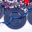 FLOWERCAT 60PCS Blue Plastic Plates - Heavy Duty Blue Plates Disposable (10.25" & 7.5") - serve for 30guest Birthday Party/Wedding/Presidents' Day/Memorial Day/Hanukkah
