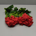 2PCS 18'' Artificial Geraniums Silk Flowers Plants Home Outdoor Decor Garden Ruby Red