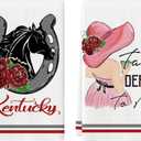 Artoid Mode Rose Lady Talk Derby to Me Kentucky Home Kitchen Dish Towels, 18 x 26 Inch Ultra Absorbent Coffee Tea Bar Hand Towels Bathroom Gift for Cooking Baking Set of 2