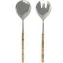 Natural Rattan Handled Salad Servers