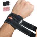 2-Pack TFCC Wrist Brace Support for Ulnar Pain, Carpal Tunnel & Tendinitis Relief, Dual Adjustable Straps Wrist Wrap, Breathable Comfortable Wrist Brace for Sports, Work & Daily Use (Black)