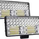 HUSUKU Led Work Light for Truck, 9 inch 12-80V 84LED 32000lm 250W Spot & Flood Combo Off Road Lights Bar Waterproof Led Driving Light Assemblies for Tractor Pickup Cabin Boat Car Jeep SUV ATV (Pair)