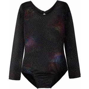 HOZIY Leotards for Girls Ballet Gymnastics Sleeveless Long Sleeve Colorful Sparkles Aqua Blue Pink Purple Solid (3-4T)