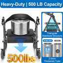 HOMLAND Bariatric Walkers for Seniors with Seat, 500lb Heavy-Duty Rollator