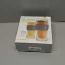 Host Freeze Beer Glasses, Freezable Beer Gifts for Men, Double Wall Insulated Pint Set, Tumbler for Cold Drinks, 16, Set of 2, Gray