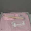 Suertree Bird Carrier Airline Approved, Bird Travel Cage with Indestructible Stainless Steel Mesh, Bird Travel Bag Lightweight and Portable with Water Bottle and Bowl (Pink)