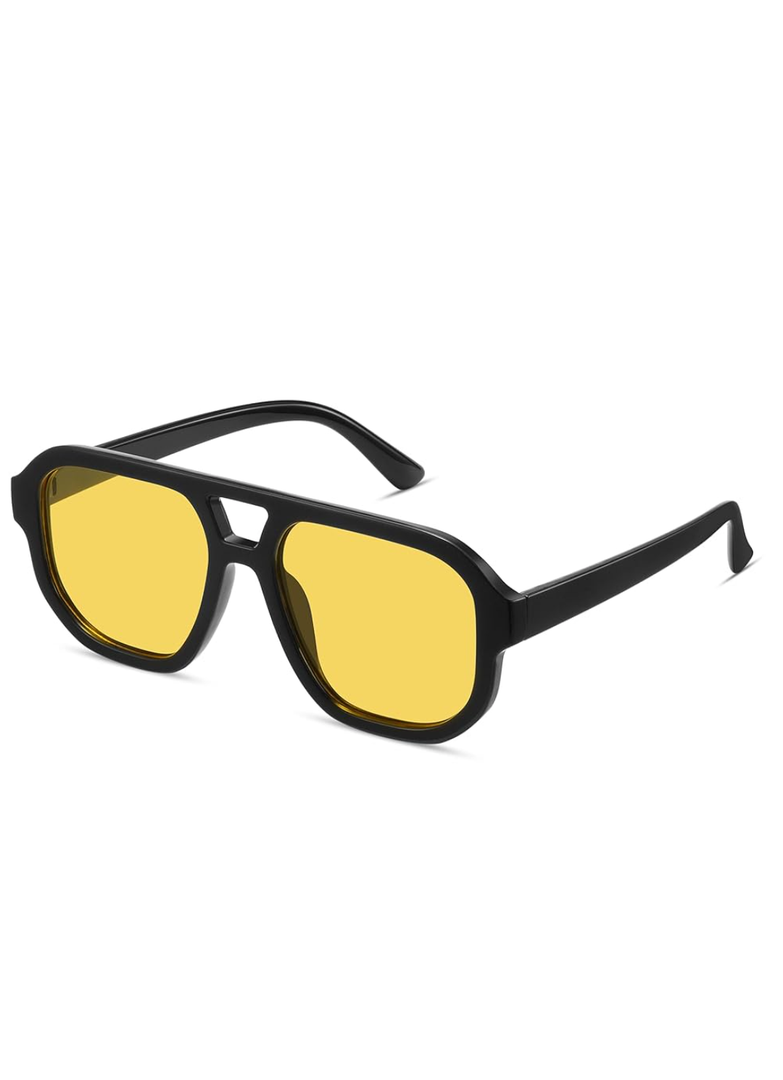 livho Trendy Polarized Square Aviator Sunglasses Women Men Square Eyewear Frame, Retro Sun Glasses for Women Men 2025 Shades