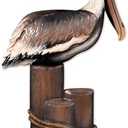Sunset Vista Design Garden Stakes - Coastal Birds Metal Art for Yard or Patio Lawn Stake, 36-Inch, Brown Pelican
