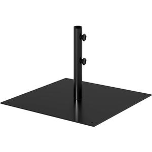 Sundale Outdoor Umbrella Base 40lbs with Stainless Steel Umbrella Tube, Heavy Duty Square Steel Umbrella Stand, Black
