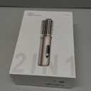 Cordless Hair Straightener Brush, 2 in 1 Curling & Straightening Brush with 200 Million Negative Ions, Mini Travel Hot Straightener Comb for Women, Fast Heating & Dual Voltage