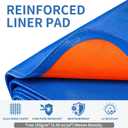 18FT Square Pool Liner Pad for Above Ground Pools, 180 GSM Heavy-Duty Puncture Resistant Under Mat, Underlayment Outdoor Tarp Protector for Lawn Concrete, Pool Floor Base Pad, Extends Liner Life