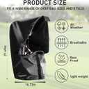 VEASAERS Golf Bag Rain Cover Waterproof Hood Protection Black Pack Durable Lightweight Club Bags Raincoat for Men Women Golfer
