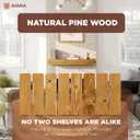 Avana Floating Fireplace Mantel - Natural Wood Mantles for Over Fireplace - Handcrafted Mantel Farmhouse Floating Shelf - Mounted Fireplace Wood Mantle - 48 X 8 X 5 Inch - Rustic Natural
