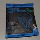 Lux Dual Grip Socks - Soccer Grip Socks for Men and Women. GripArray Performance & Comfort (Large, White)