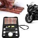 24PCS Car Tire Repair Kit, Heavy Duty Vehicle Emergency Punctures & Plug Flats Patch Tool Box, Automotive Tubeless Tire Repair Assortment, Universal for Sedan, Truck, RV