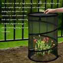 2 Pcs Pop Up Mesh Plant Protectors, 21 x 13 Foldable Garden Cover, Specifically Designed for Outdoor Vegetables, Seedlings & Flowers, Animal Barrier Cloches with Stakes (Black)