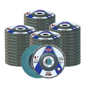 Sali 48 Pack Zirconia Flap Disc 60 Grit 4.5" x 7/8-Inch Sanding Disc Bevel Type #29 Premium and Industrial Grade Angle Grinder Grinding Wheel High Performance Edge Grinding