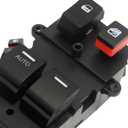 35750-SWA-K01 Master Window Switch Power Control Button Front Left Driver Side Fit for Honda CR-V 2007-2011 Replacement 1 Auto Button White Light 22 Pins 35750-SWA-F01 35750-TK6-A01