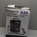 Bluetooth Speaker, Portable Wireless Speakers with Microphone, 60W Peak Loud Stereo Rich Bass, Lights, Remote, FM Radio, EQ, Double Subwoofer Sound System, Speaker for Home Outdoor Party Gifts(1MIC)