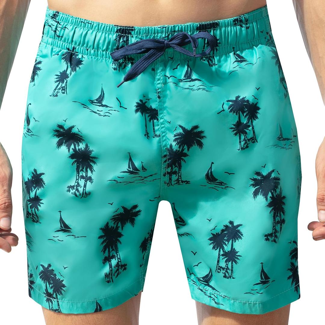 Kanu Surf Men's Monaco Swim Trunks (Large, Harbor Green)