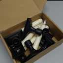 Homemory 6 Pcs Window Candles with Sensor Dusk to Dawn, Ivory Electric Window Candle Flickering, Christmas Fake Candles Battery Operated, Led Candlesticks with Black Holders for Xmas Holiday Decor