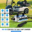 EZGO Golf Cart Charger 48 Volt 18 AMP Golf Cart Battery Charger 1250W for 48V EZ-GO RXV & TXT IP67 Waterproof 48V EZGO Charger 4-6 hrs Full Charge, 16FT Cable, for Lead-Acid Battery