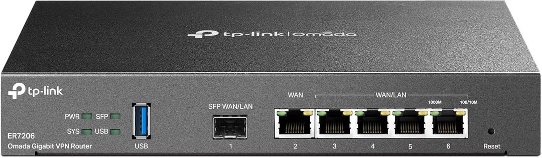 TP-Link ER7206 Multi-WAN Professional Wired Gigabit VPN Router Increased Network Capacity SPI Firewall Omada SDN Integrated Load Balance Lightning Protection