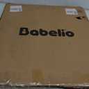 Babelio 29-48" Extra Wide Baby Gate with Adjustable Cat Door,Easy Install Pressure/Hardware Mounted,Auto Close Pet door for Stairs,House,Doorways,Effortless Walk Thru,Black
