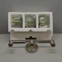 Shenmoyl Bathroom Light Fixtures, 3-Light Vanity Wall Light Over Mirror with Green Tulip Glass Shade for Bedroom Living Room (Bulb Not Included), Satin Nickel (Hardwired)