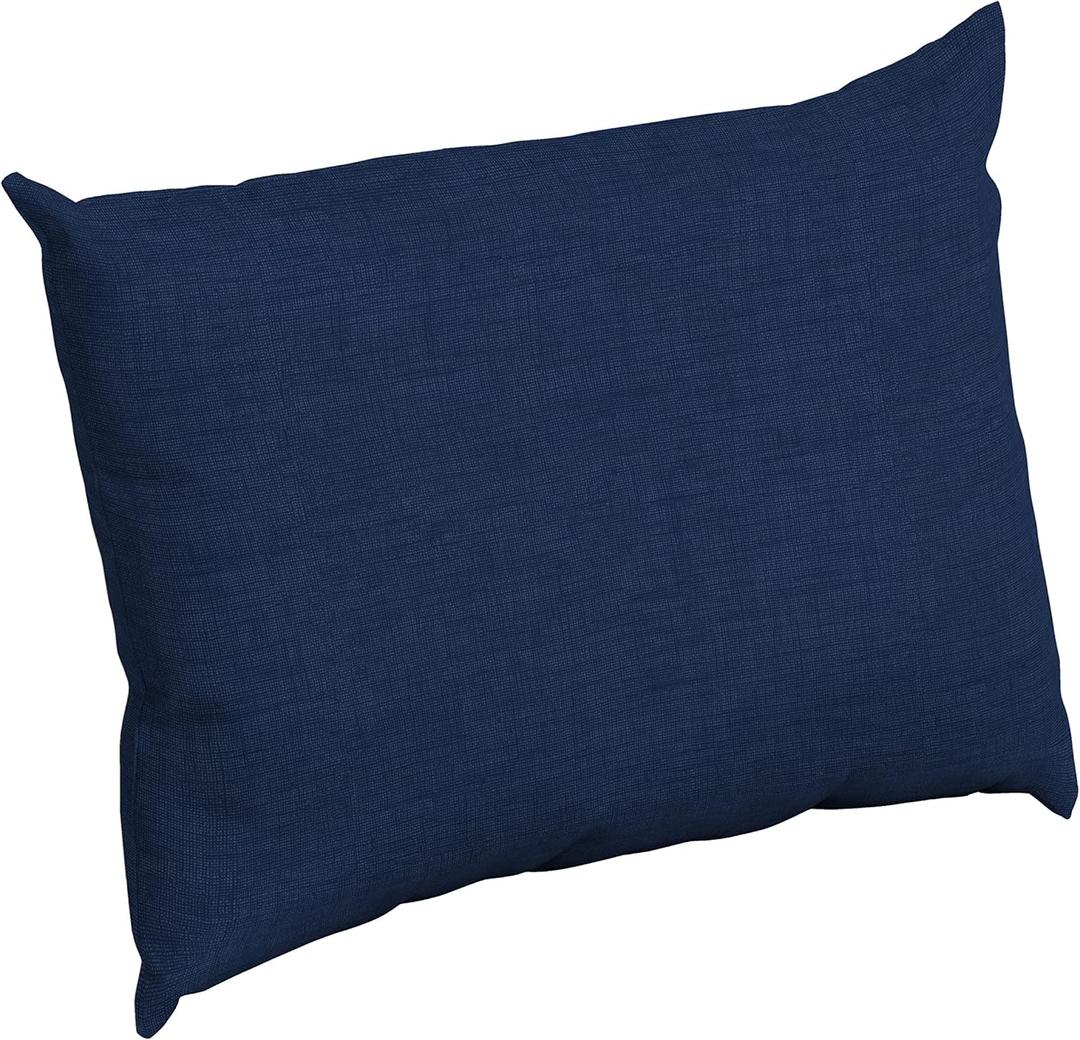 Arden Outdoor Cushion Pillow Back, 23 x 17, Rain-Proof, Fade Resistant Sapphire Blue Leala