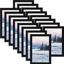 Giftgarden 4x6 Picture Frame Black Set of 16, Lightweight 4 by 6 Photo Frames Bulk for Family, Office, Living room Wall Hanging and Tabletop Display