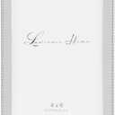 Lawrence Frames Metal Picture Frame with Delicate Outer Border of Beads, Silver, 4x6