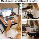 wishacc Lap Desk for Bed, Laptop Desk with Adjustable Tablet Stand, Sturdy Metal Frame Bed Desk, Foldable Laptop Bed Tray Table for Adults Couch Sofa, Portable Lap Desk for Laptop & Phone Slot
