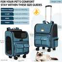 MGB Foldable Pet Carrier with Wheels, Denim Blue (Not for Airline)