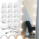 LED Vanity Lights - Adjustable Color Temp & Brightness,14 Dimmable Bulbs for Dressing Mirror Lighting