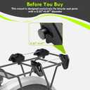 Foldable Dog Rear Bike Basket Supports Up to 22 lbs with Metal Frame, PE Support Plate, Quick-Install Mount for 3.54-4.72 inch Diameter Tubes, Mesh Window, Soft Cushion & Reflective Strips