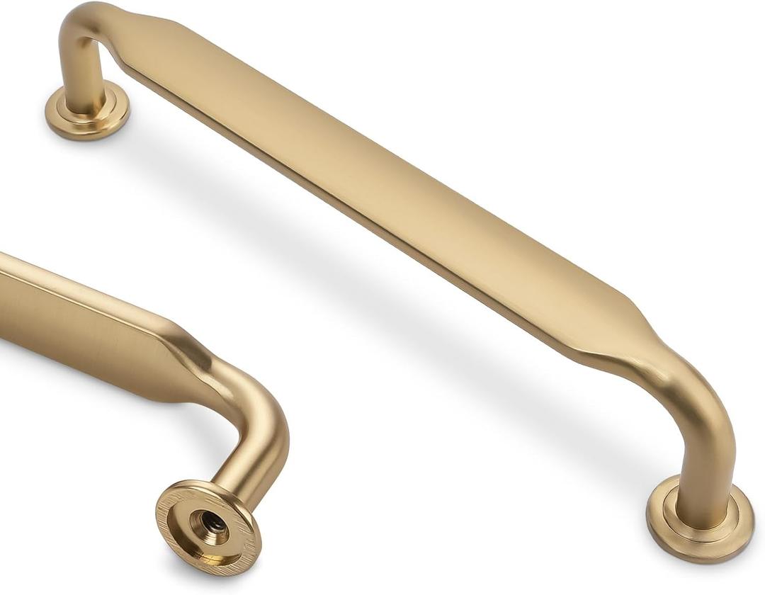 30 Pack 5 Inch Cabinet Pulls Champagne Bronze Kitchen Cabinet Handles Zinc Alloy Drawer Pulls Solid Cabinet Hardware (5'' Hole Center(128mm))