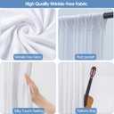 10x10ft Wrinkle Free White Backdrop Curtain for Parties Soft Fabric Drapes Wedding White Curtain Backdrop for Birthday Party Decorations Background for Photography 5x10ft, 2 Panels