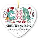 4 x Certified Nursing Assistant Gifts - Nurse Christmas Ornament 2026, Medical Assistant Gifts for Women, Ceramic Nursing Ornament for Christmas Tree Decorations, Birthday, Graduation Nurses Week Presents